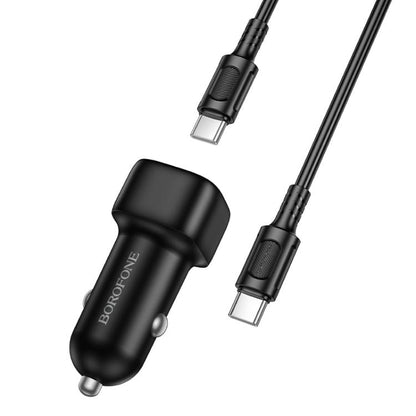 Incarcator Auto Cu Cablu USB-C Borofone BZ34A Cloud, 20W, 3A, 1 x USB-C, Negru
