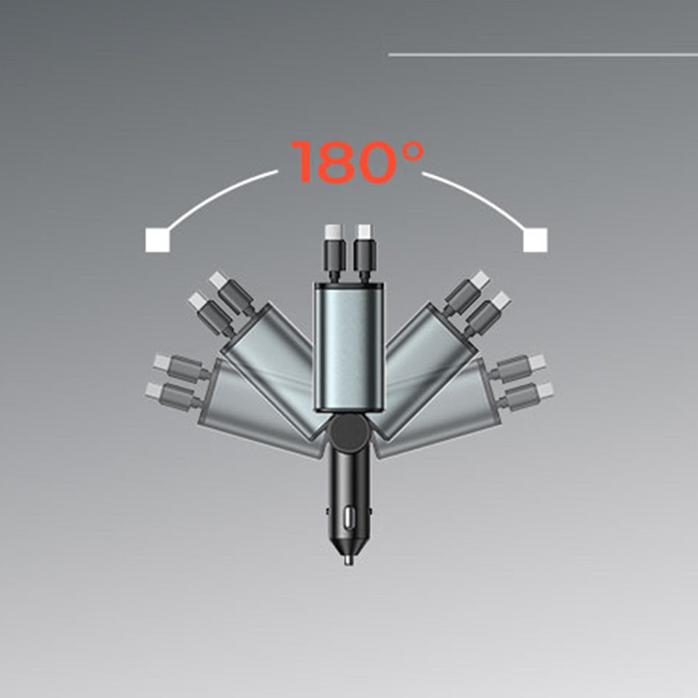 Incarcator Auto Cu Cablu USB-C / Lightning Lisen, 69W, 3A, 1 x USB-A - 1 x USB-C, Negru YL0224040031