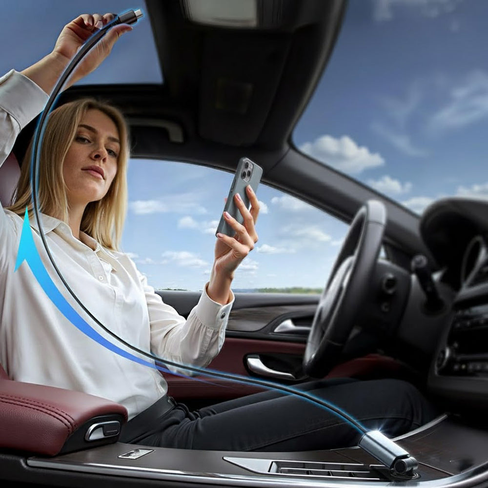 Incarcator Auto Cu Cablu USB-C Lisen, 57W, 3A, 1 x USB-A - 1 x USB-C, Negru YL0325010016