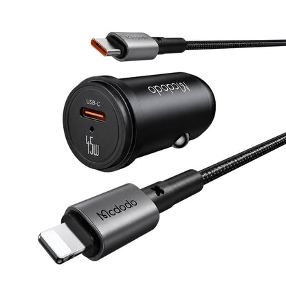 Incarcator Auto Cu Cablu USB-C Mcdodo CC-7495, 45W, 3A, 1 x USB-C, Negru