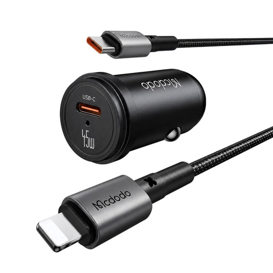 Incarcator Auto Cu Cablu USB-C Mcdodo CC-7495, 45W, 3A, 1 x USB-C, Negru