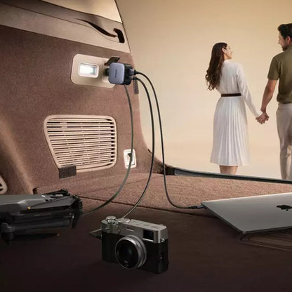 Incarcator Auto Cu Cablu USB-C UGREEN EC603, 90W, 3A, 1 x USB-A - 1 x USB-C, Gri