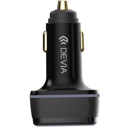 Incarcator Auto DEVIA Extreme, 115W, 3A, 1 x USB-A - 2 x USB-C, Negru