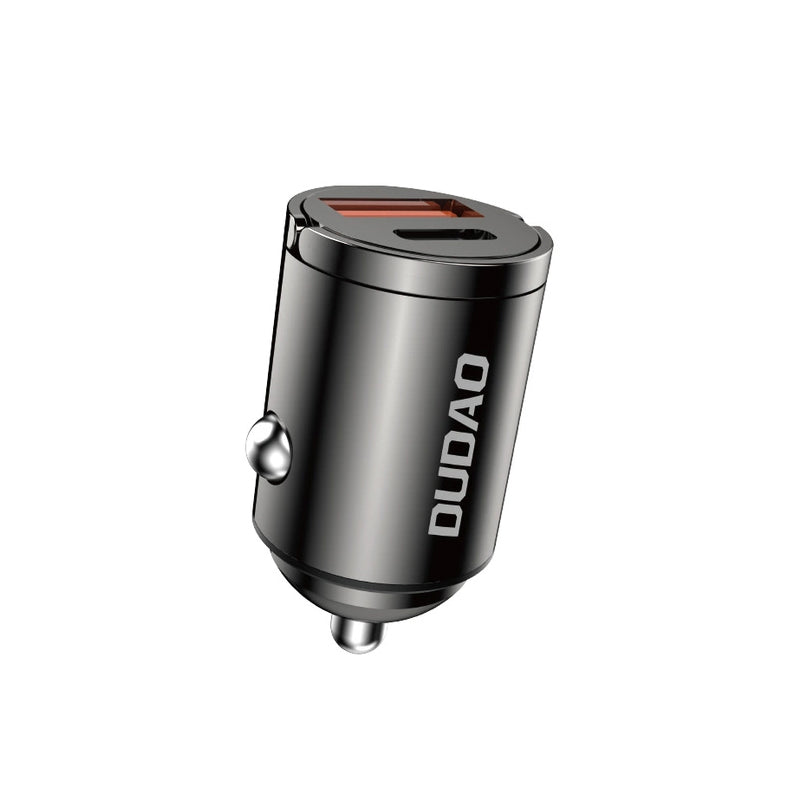 Incarcator Auto Dudao R3MAX, 48W, 3A, 1 x USB-A - 1 x USB-C, Negru