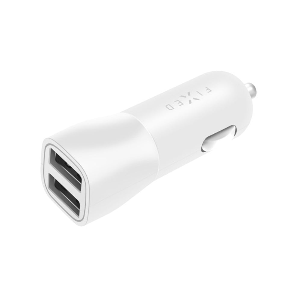 Incarcator Auto Fixed, 15.5W, 3A, 2 x USB-A, Alb