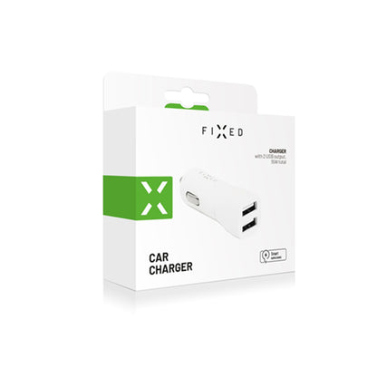 Incarcator Auto Fixed, 15.5W, 3A, 2 x USB-A, Alb