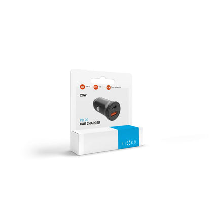 Incarcator Auto Fixed, 20W, 3A, 1 x USB-A - 1 x USB-C, Negru
