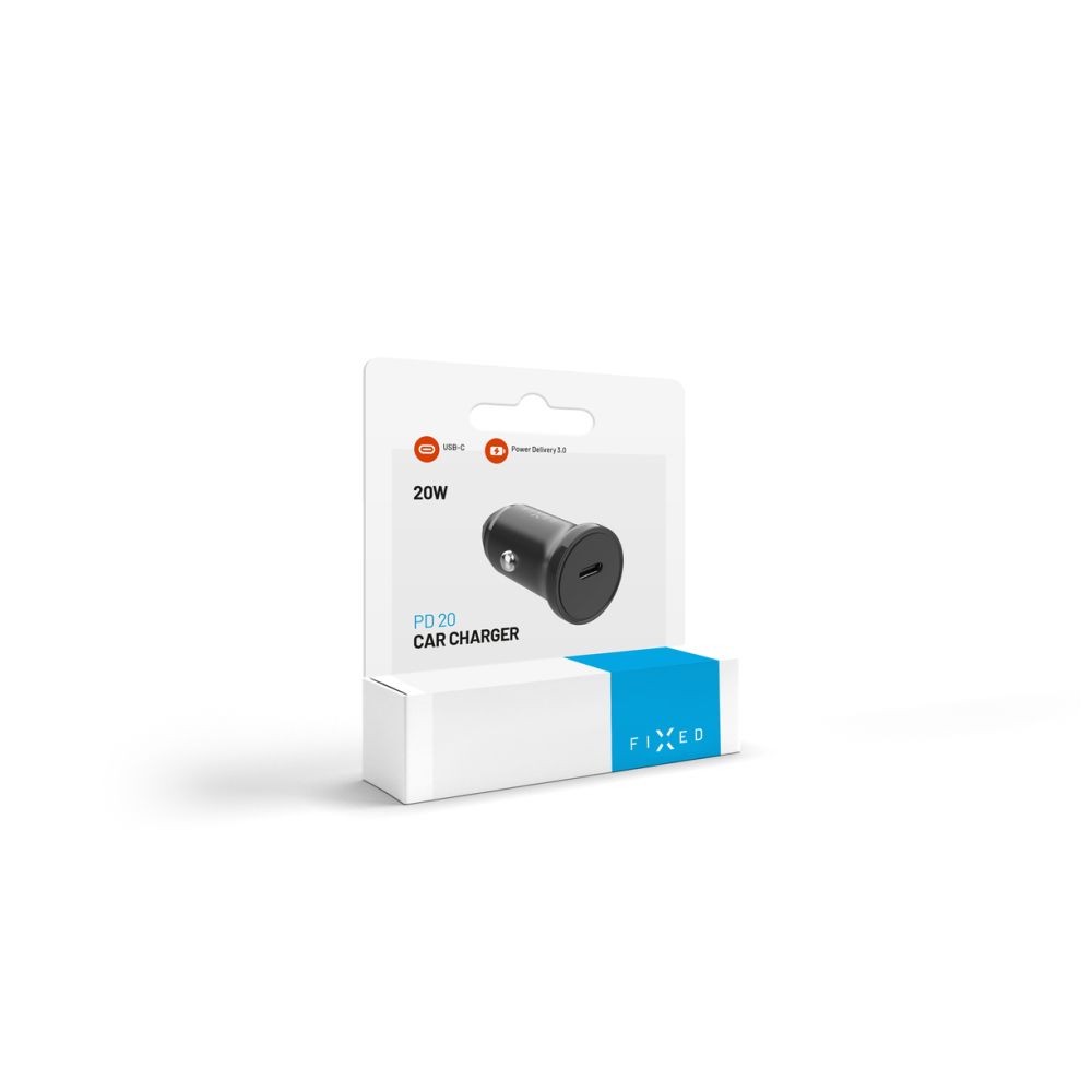 Incarcator Auto Fixed, 20W, 3A, 1 x USB-C, Negru