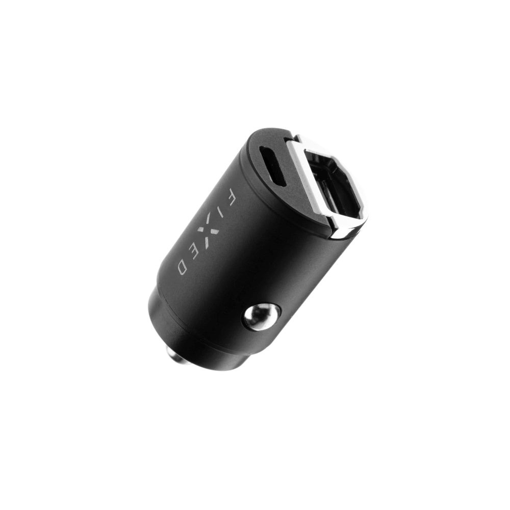 Incarcator Auto Fixed, 30W, 3A, 1 x USB-A - 1 x USB-C, Negru