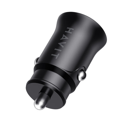 Incarcator Auto HAVIT CC2022, 20W, 3A, 1 x USB-A - 1 x USB-C, Negru