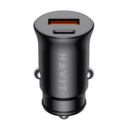 Incarcator Auto HAVIT CC2022, 20W, 3A, 1 x USB-A - 1 x USB-C, Negru