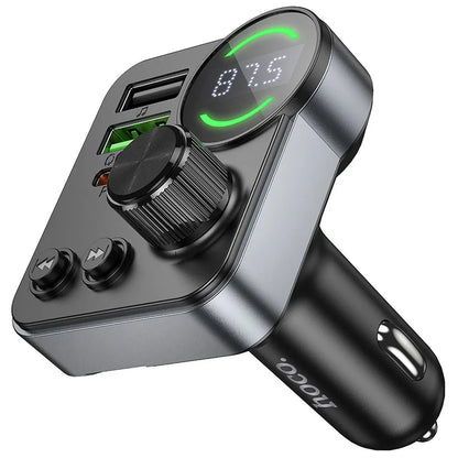Modulator FM Bluetooth HOCO E86, 2 x USB-A - 1 x USB-C - 1 x microSD