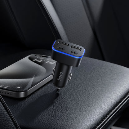 Incarcator Auto HOCO Z63, 42W, 3A, 2 x USB-A - 2 x USB-C, Negru