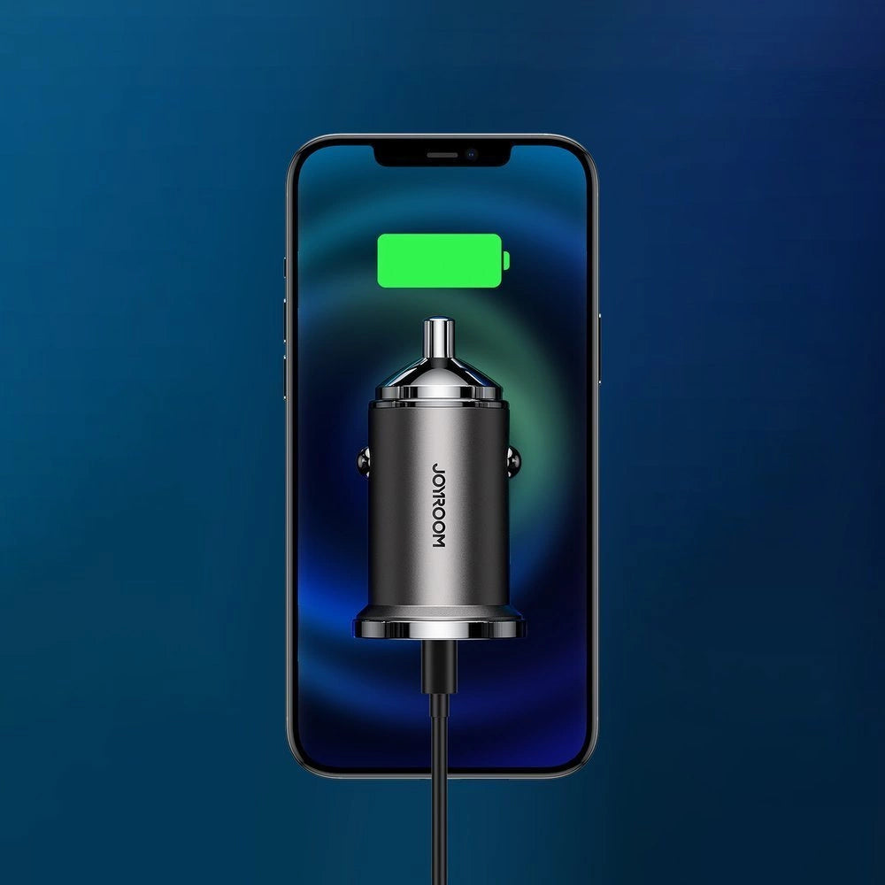 Incarcator Auto Joyroom C-A35, 45W, 5A, 1 x USB-A - 1 x USB-C, Gri
