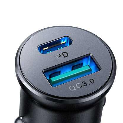 Incarcator Auto Joyroom JR-CCN05, 30W, 3A, 1 x USB-A - 1 x USB-C, Negru
