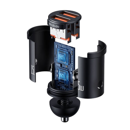 Incarcator Auto McDodo CC-2950 Cool, 15.5W, 3.1A, 2 x USB-A, Negru