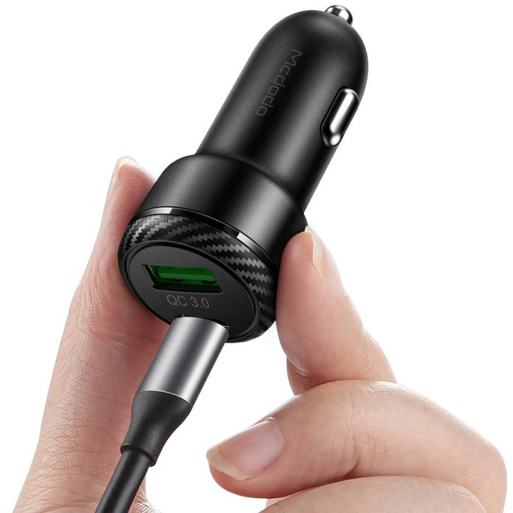 Incarcator Auto McDodo CC-5970, 38W, 3A, 1 x USB-A - 1 x USB-C, Negru