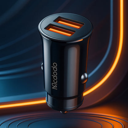 Incarcator Auto McDodo CC-6602, 12W, 2.4A, 2 x USB-A, Negru