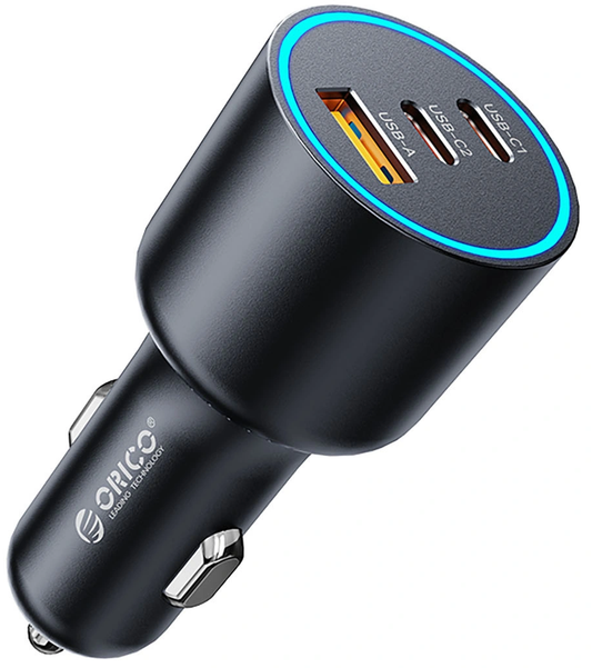 Incarcator Auto Orico HyperDrive, 165W, 5A, 1 x USB-A - 2 x USB-C, Negru