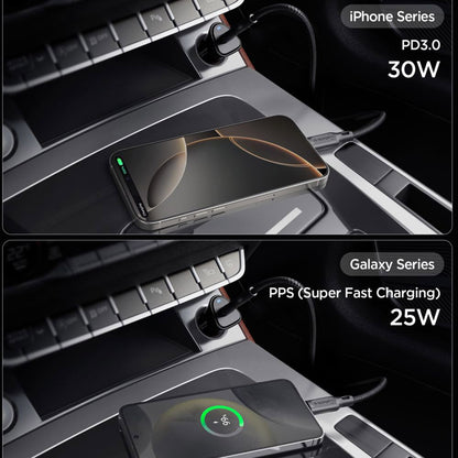 Incarcator Auto Spigen EV301 Essential, 30W, 3A, 1 x USB-C, Negru ACP08699