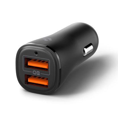 Incarcator Auto Spigen EV302 Essential, 30W, 3A, 2 x USB-A, Negru ACP08700