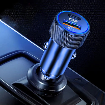 Incarcator Auto Techsuit C2 VoltDuo, 30W, 3A, 1 x USB-A - 1 x USB-C, Negru