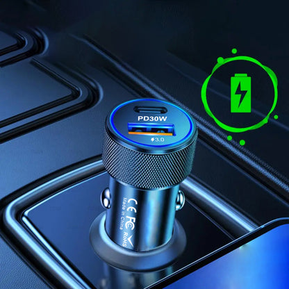 Incarcator Auto Techsuit C2 VoltDuo, 30W, 3A, 1 x USB-A - 1 x USB-C, Negru