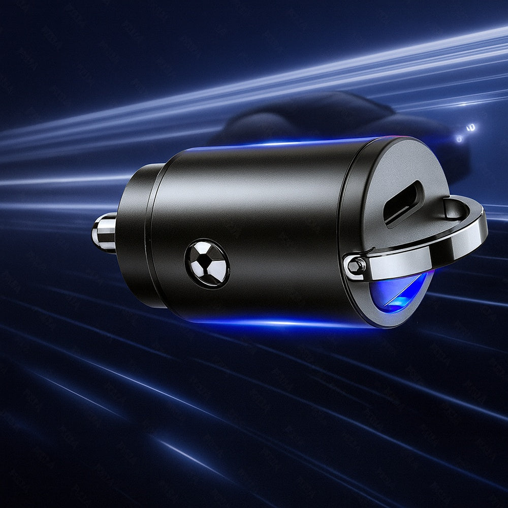 Incarcator Auto Techsuit C5 NanoVolt, 30W, 3A, 1 x USB-C, Negru