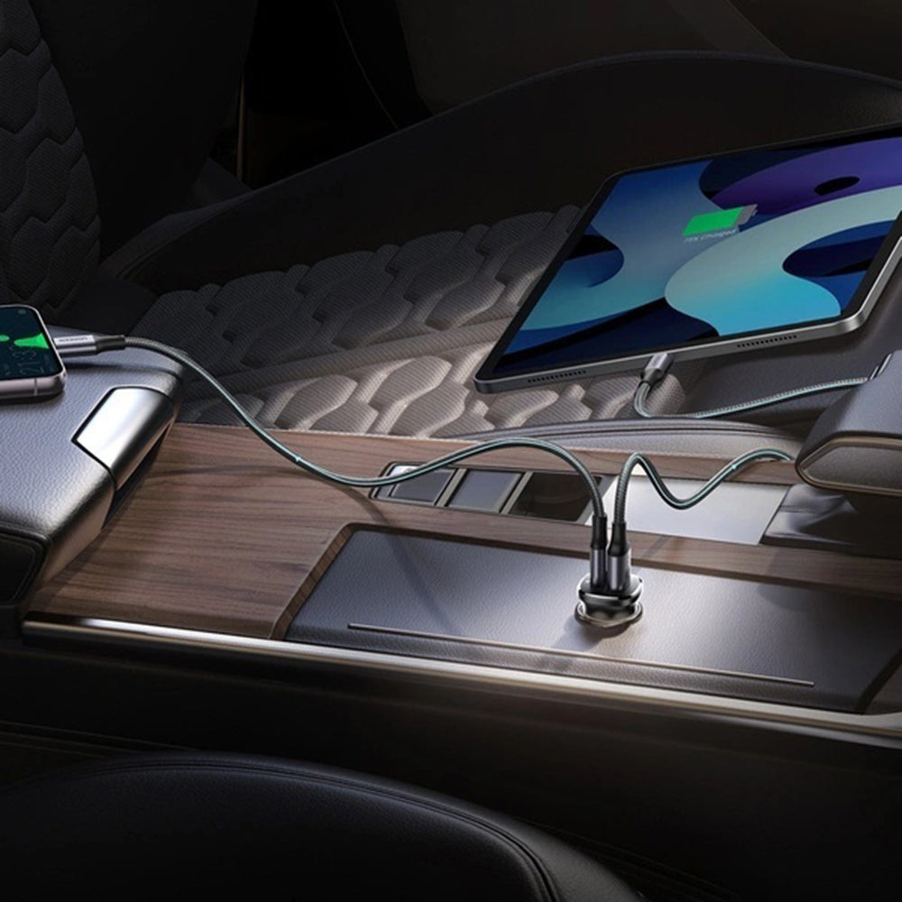 Incarcator Auto UGREEN EC305, 30W, 3A, 1 x USB-A - 1 x USB-C, Negru