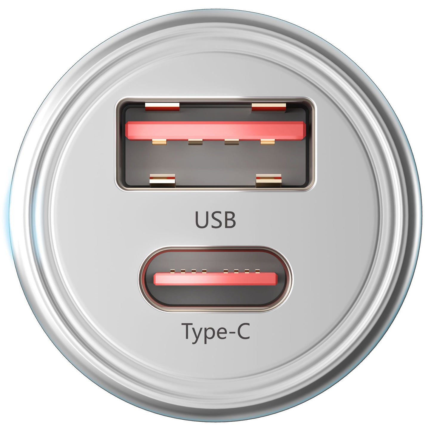 Incarcator Auto 3MK HyperCharger, 30W, 5A, 1 x USB-A - 1 x USB-C, Argintiu