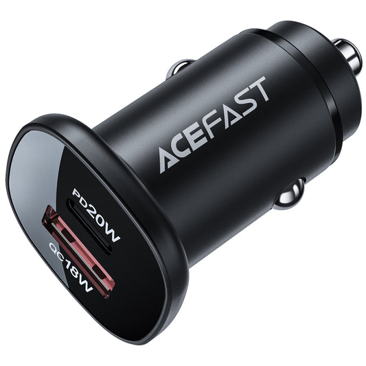 Incarcator Auto Acefast B1, 38W, 3A, 1 x USB-A - 1 x USB-C, Negru
