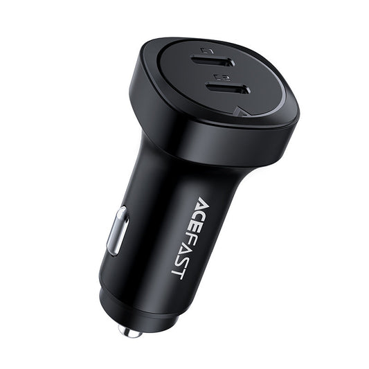 Incarcator Auto Acefast B2, 72W, 3A, 2 x USB-C, Negru