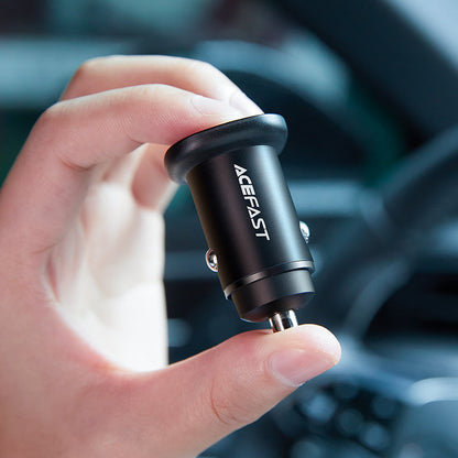 Incarcator Auto Acefast B1, 38W, 3A, 1 x USB-A - 1 x USB-C, Negru