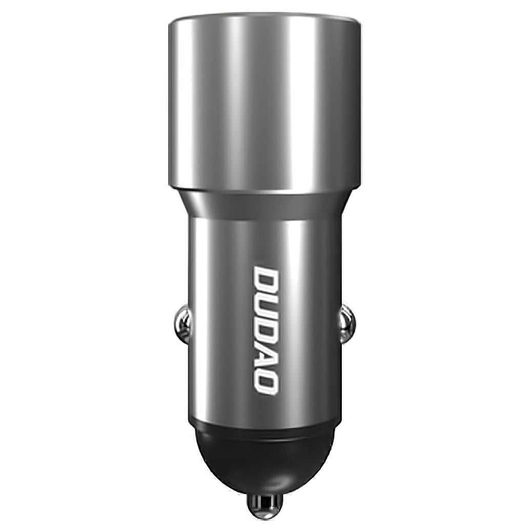 Incarcator Auto USB Dudao R4PQ, 1 X USB - 1 X USB Tip-C, 22.5 W, Quick Charge - Power Delivery, Gri
