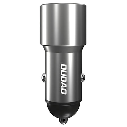 Incarcator Auto USB Dudao R4PQ, 1 X USB - 1 X USB Tip-C, 22.5 W, Quick Charge - Power Delivery, Gri