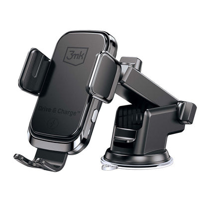 Incarcator Auto Wireless 3MK Drive&Charge, 15W, 1.67A, Negru