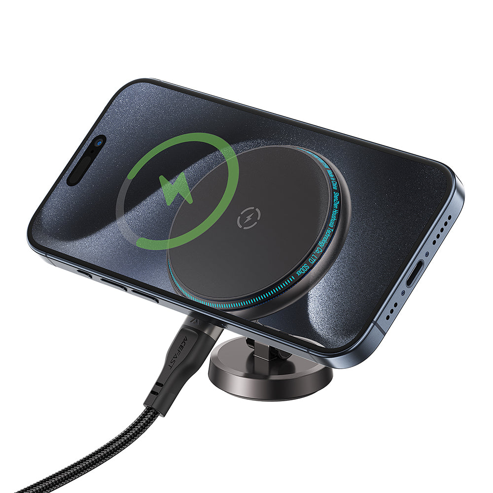 Incarcator Auto Wireless Acefast D30, 15W, 1.67A, Negru