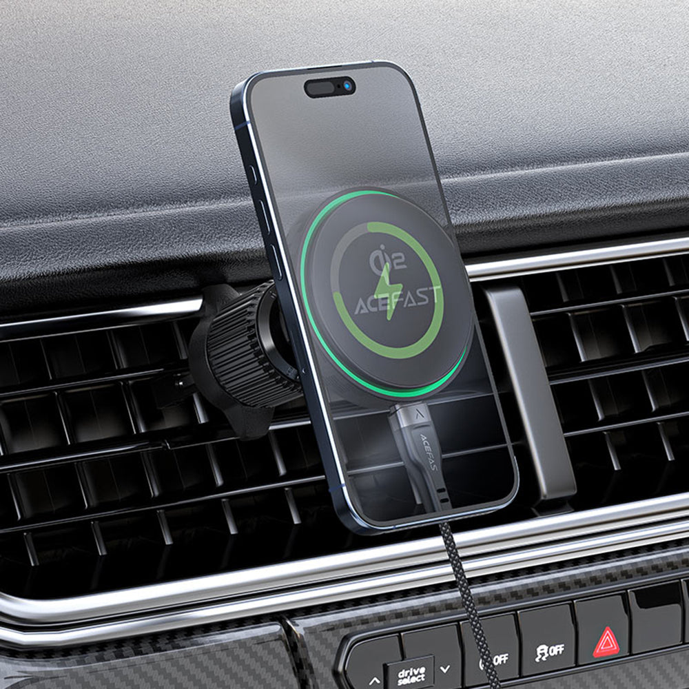 Incarcator Auto Wireless Acefast D33, 15W, 1.67A, Negru