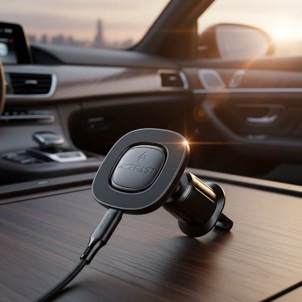 Incarcator Auto Wireless Acefast D46, 15W, 1.67A, Negru