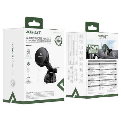Incarcator Auto Wireless Acefast D67, 25W, Negru