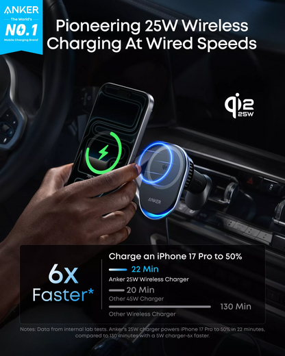 Incarcator Auto Wireless Anker Prime MagGo AirCool, 25W, Negru B2933H11