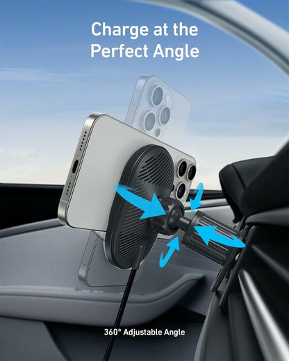 Incarcator Auto Wireless Anker MagGo, 15W, 1.67A, Negru B2932G11