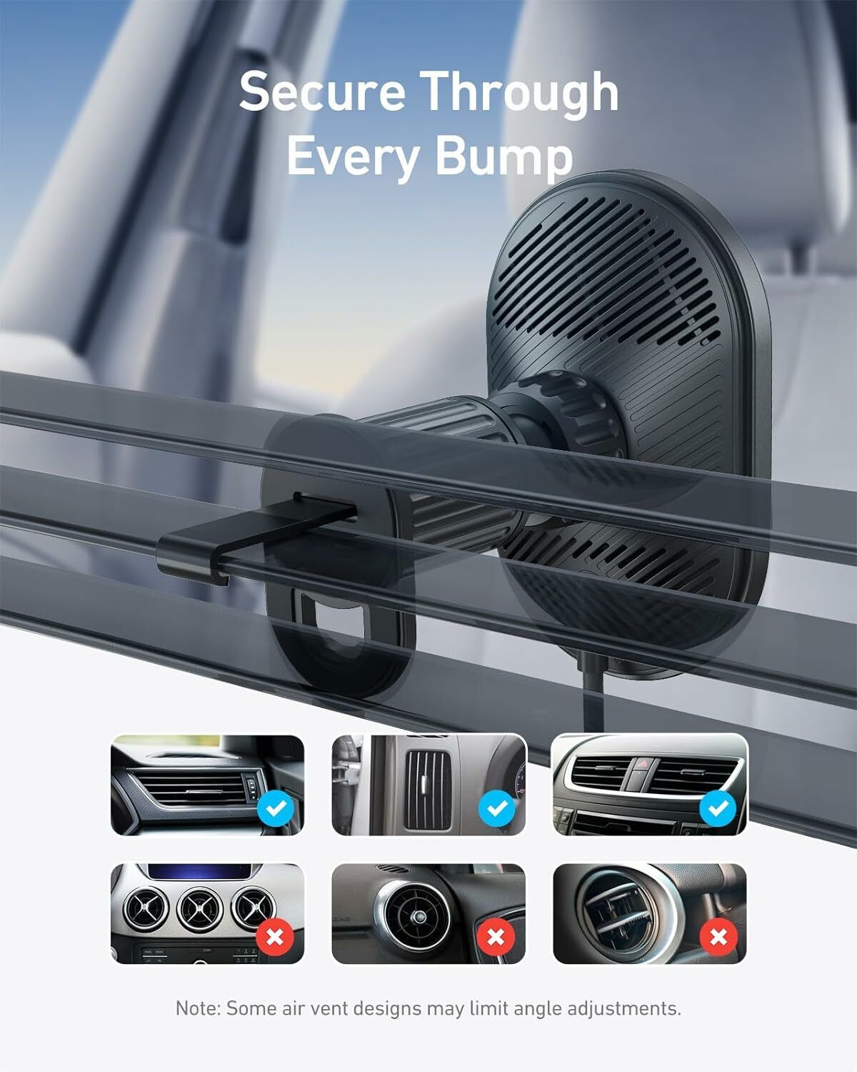 Incarcator Auto Wireless Anker MagGo, 15W, 1.67A, Negru B2932G11