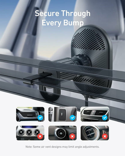 Incarcator Auto Wireless Anker MagGo, 15W, 1.67A, Negru B2932G11