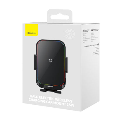 Incarcator Auto Wireless Baseus Halo, 15W, 1.67A, Negru SUDD000001