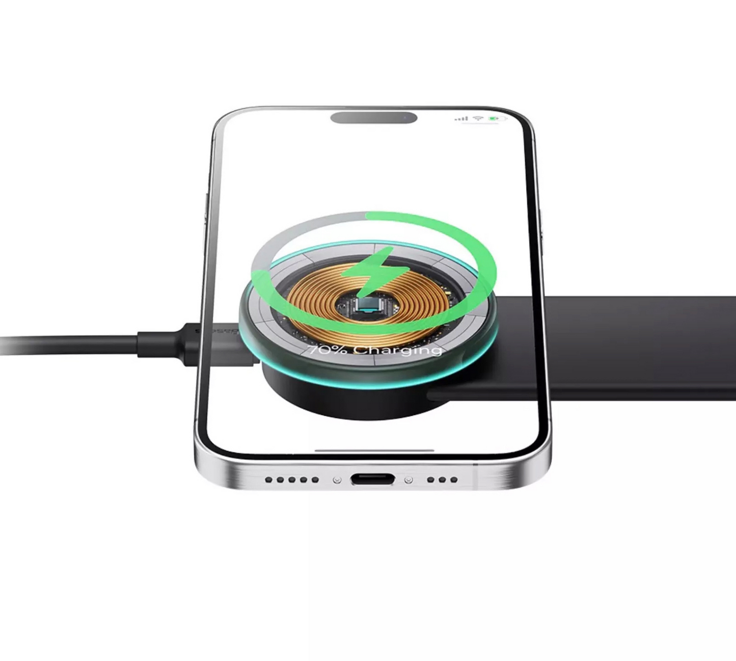 Incarcator Auto Wireless Baseus C02 Pro, 15W, 1.67A, Negru, Resigilat C40156000111-00