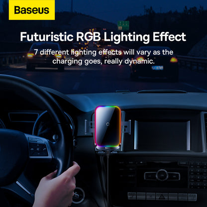 Incarcator Auto Wireless Baseus Halo, 15W, 1.67A, Negru SUDD000001