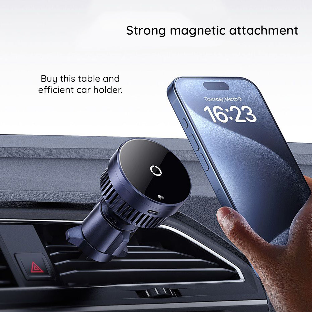 Incarcator Auto Wireless Baseus MagPro, 15W, 1.67A, Negru C40164100121-01