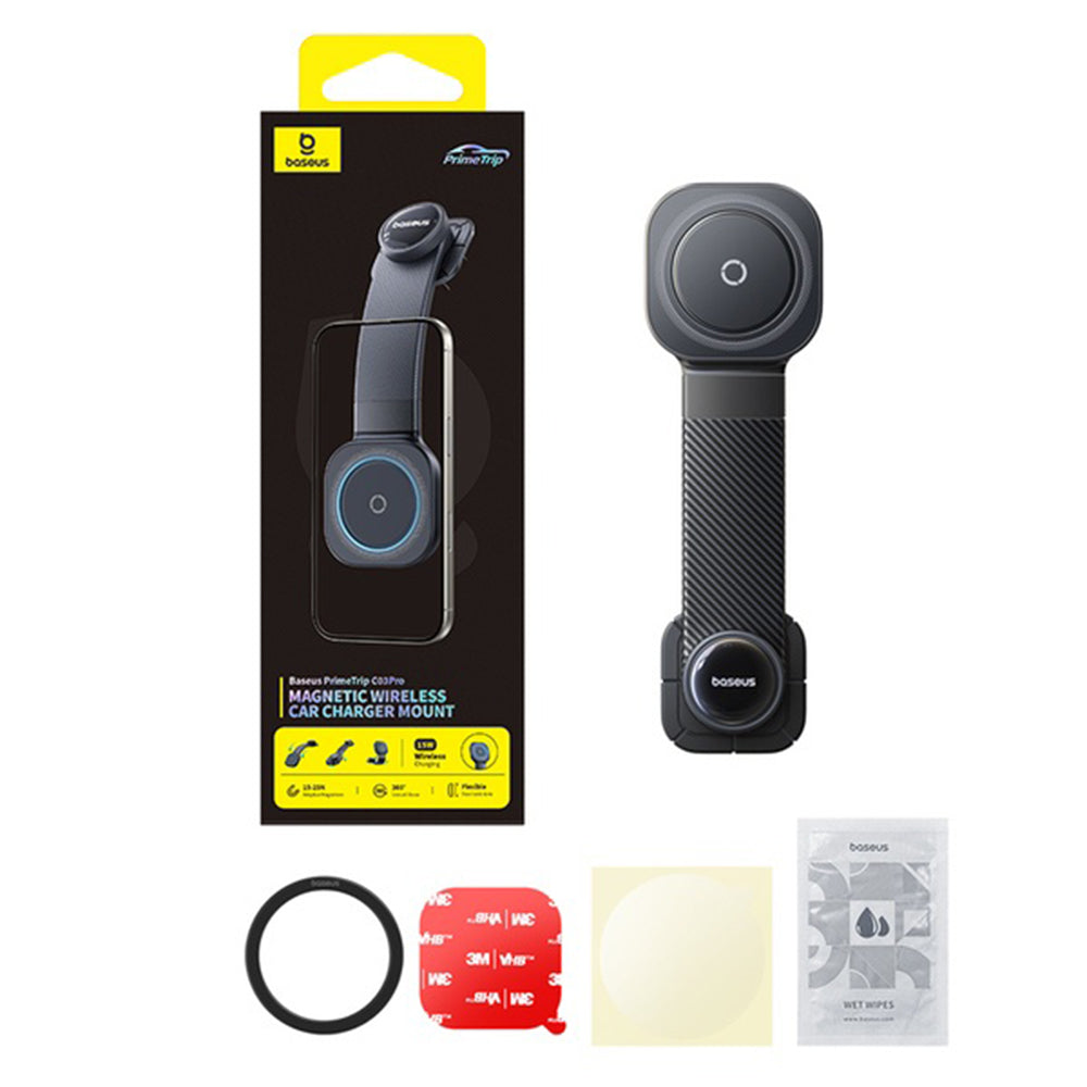 Incarcator Auto Wireless Baseus PrimeTrip C03 Pro, 15W, 1.67A, Negru C0013701