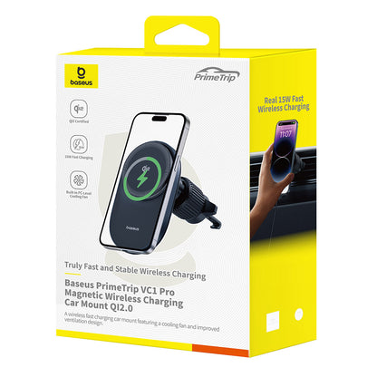 Incarcator Auto Wireless Baseus PrimeTrip VC1 Pro, 15W, 1.67A, Negru C40141000111-00